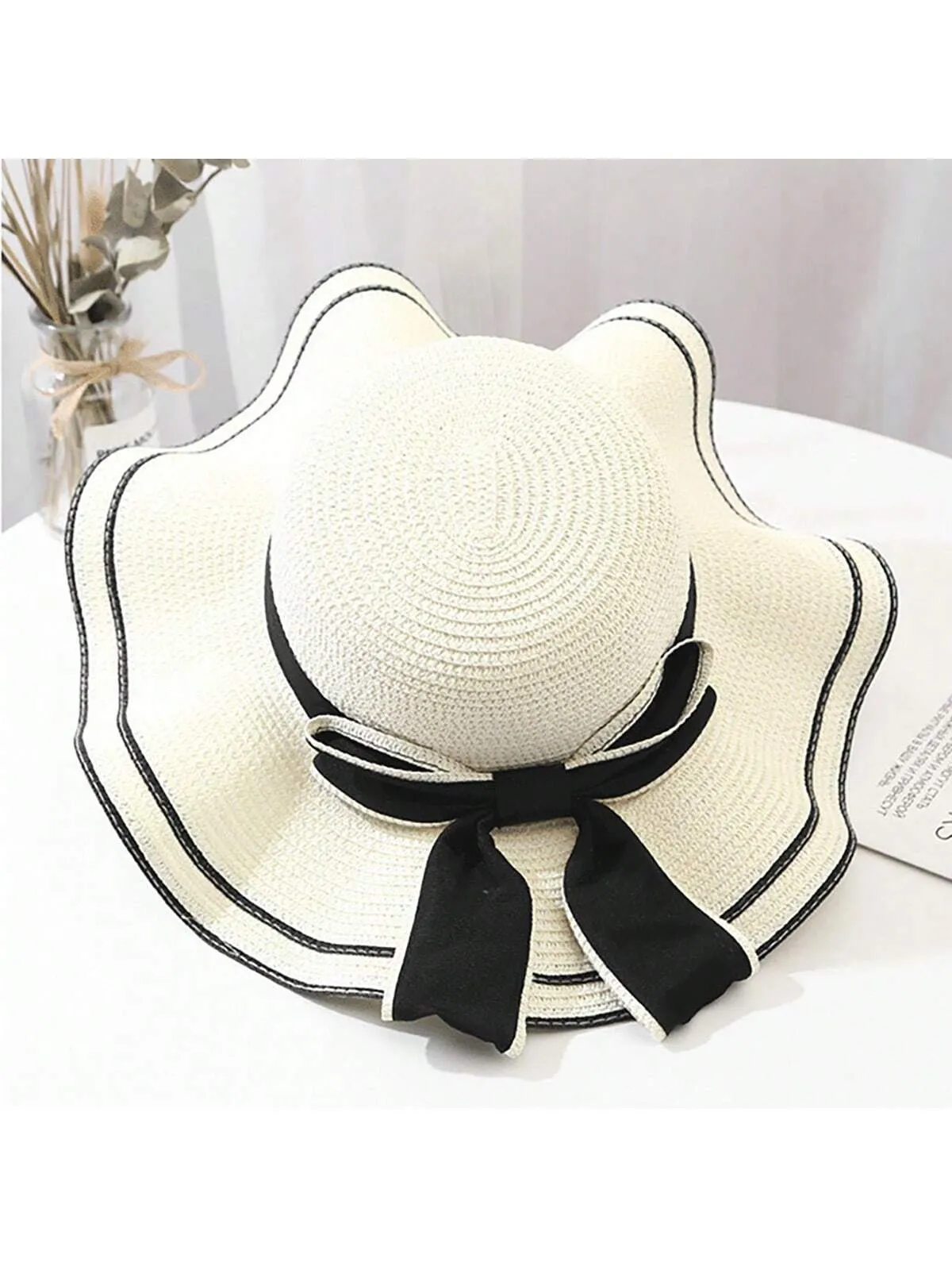 1pc Multicolor Women's Sun Hat For Summer, Travel, Beach, Vacation With Wide Brim & Uv Protection; Classic, Stylish, Personality Trend 2024 New Model For Traveling, Hiking, & Outdoor Activities Boho