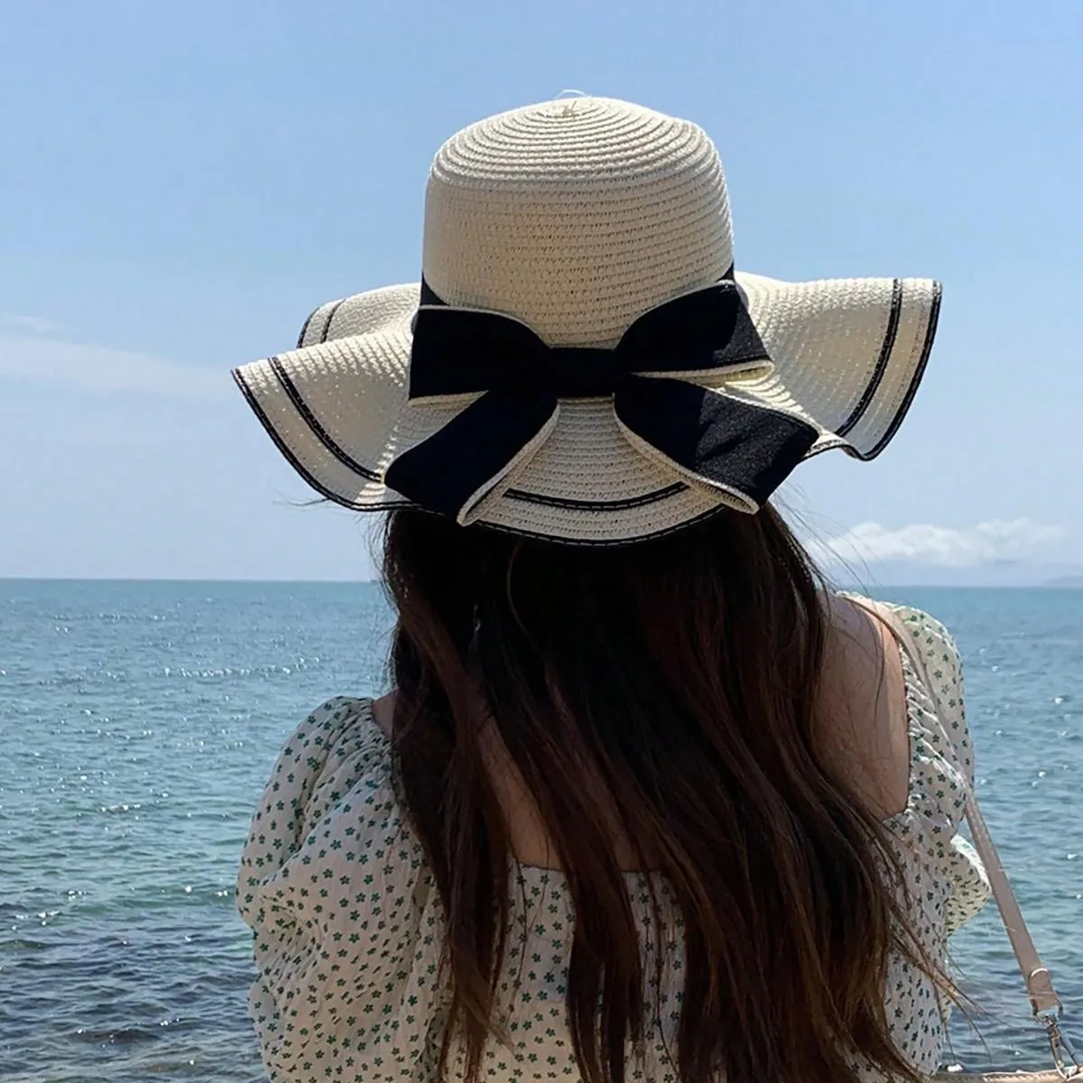 1pc Multicolor Women's Sun Hat For Summer, Travel, Beach, Vacation With Wide Brim & Uv Protection; Classic, Stylish, Personality Trend 2024 New Model For Traveling, Hiking, & Outdoor Activities Boho