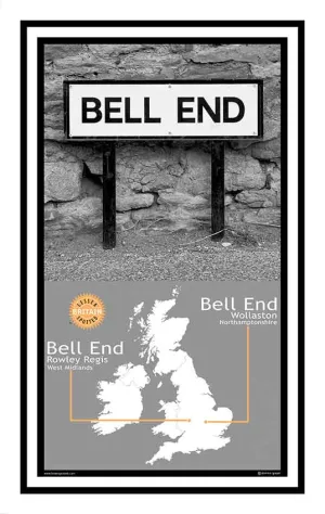 Bell End Road Sign Tea Towel