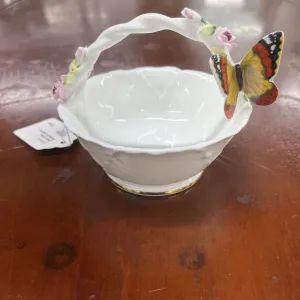 BONE CHINA BUTTERFLY BASKET