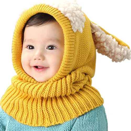 Children Hats Pom Pom Ball Hat Kids Beanies Cap Girls Boys Winter Warm Wool Hooded Hat Baby Scarves Toddler Caps