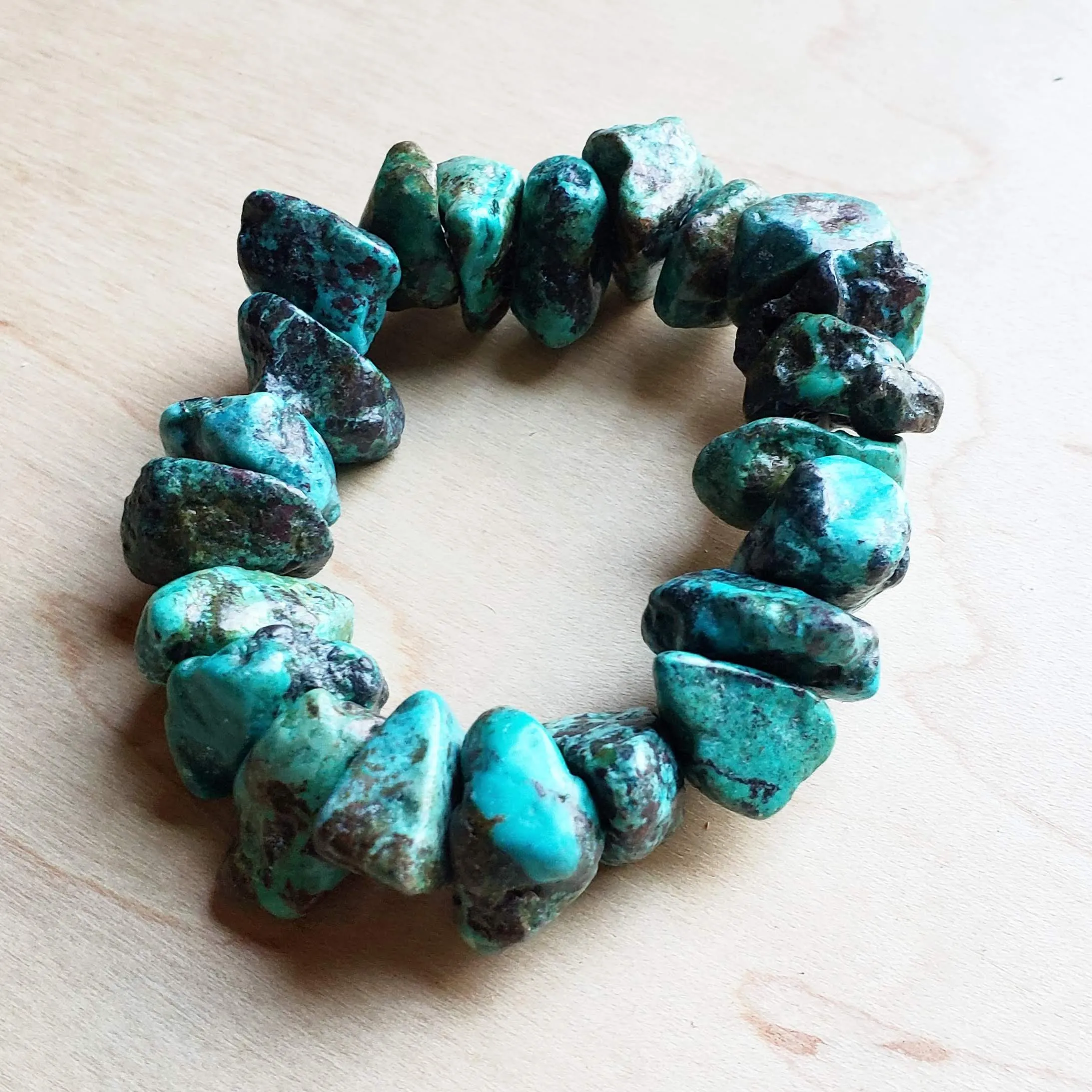 Chunky Genuine Natural Turquoise Bracelet - Western Jewelry