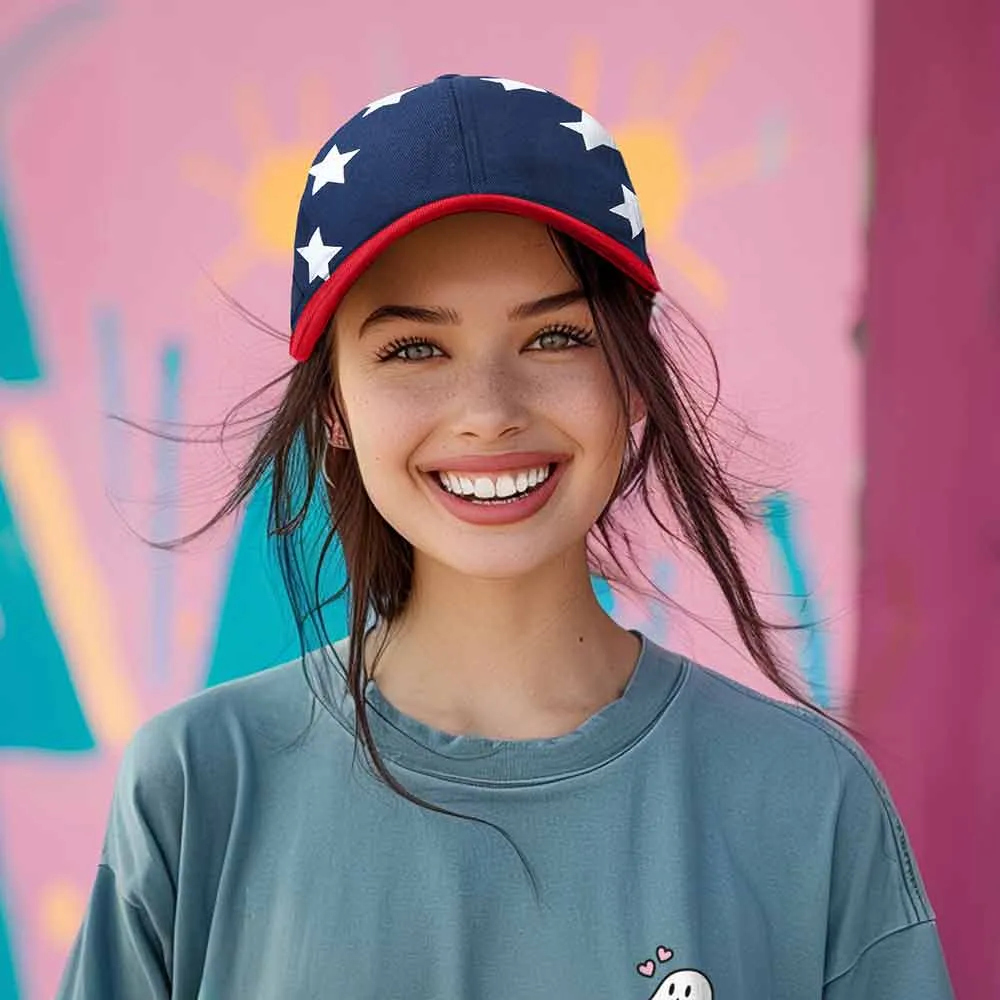 Dalix USA Stars and Stripes Cap