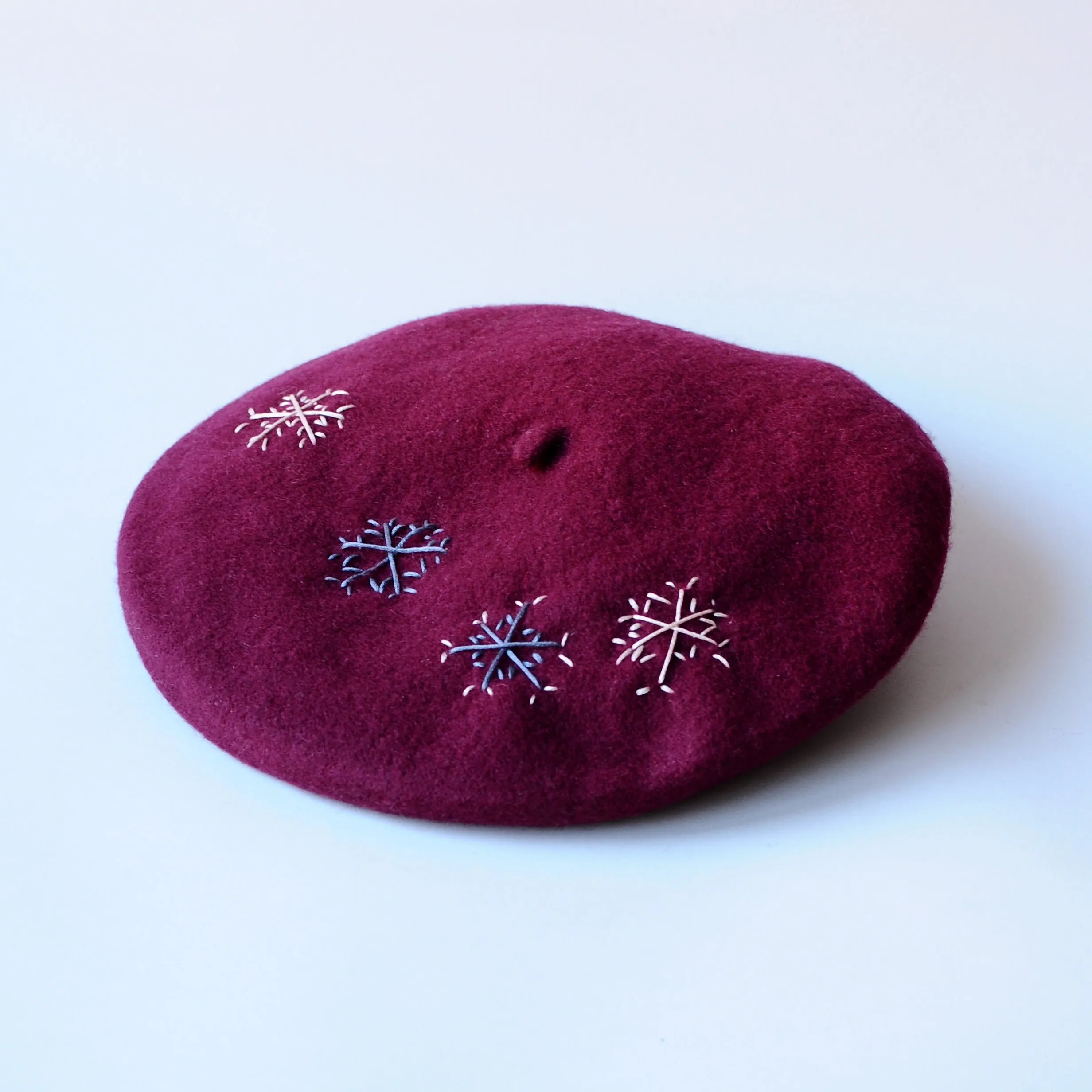 DIY Craft Kit Embroidered Beret