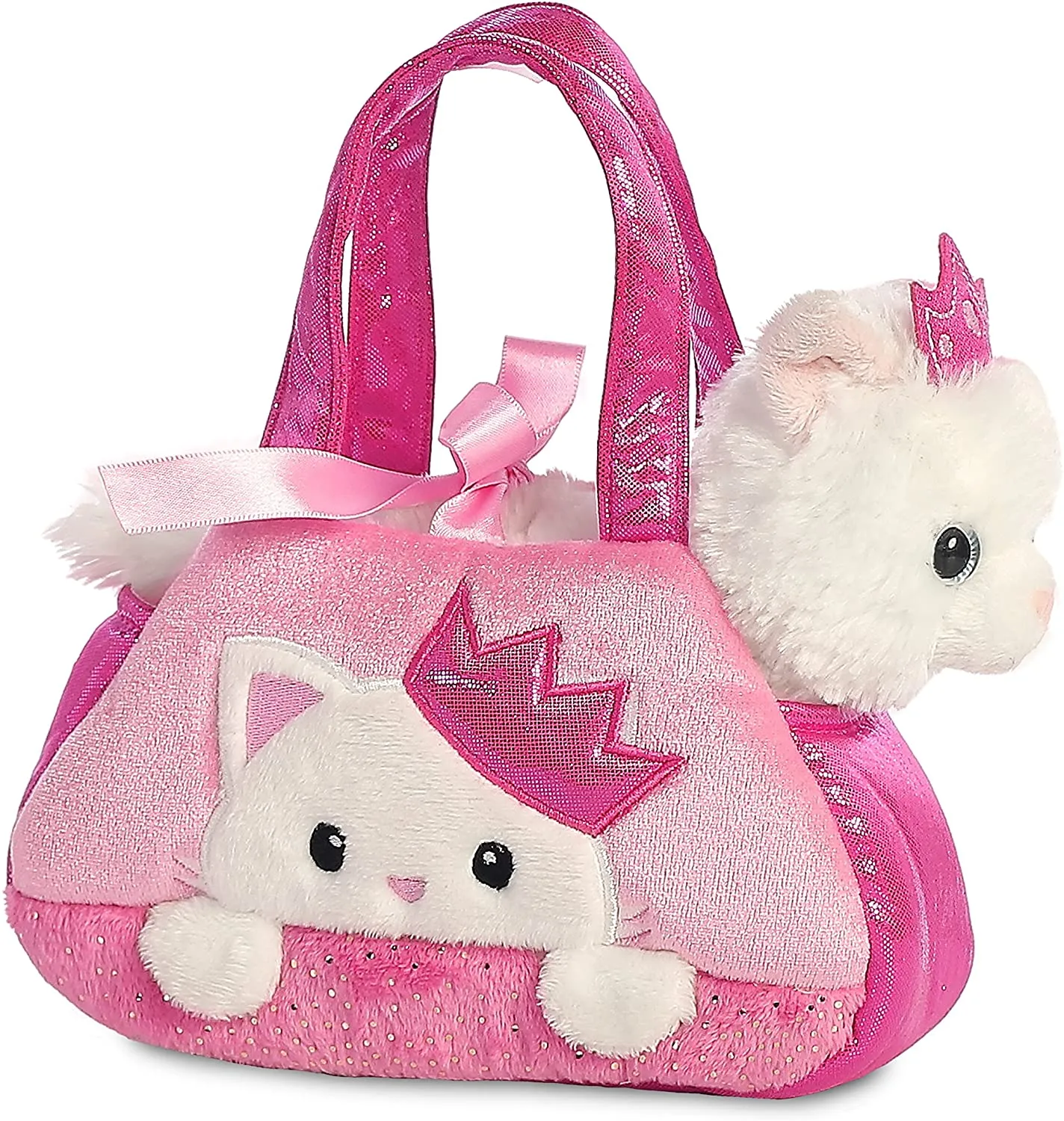 Fancy Pal Peek-A-Boo Princess Kitty (Pink and White) - Your Adorable On-the-Go Companion