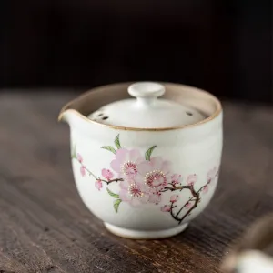 Gohobi Hand-painted Floral Travel Gaiwan  Hohin Teapot