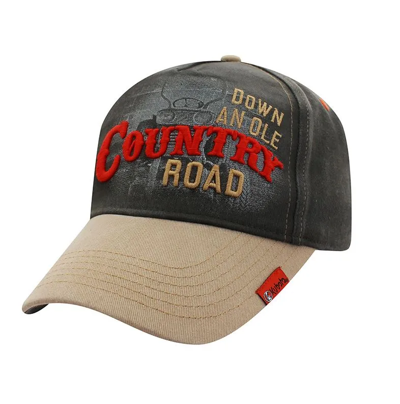 Kubota Country Road Stone Wash Snap Back Cap