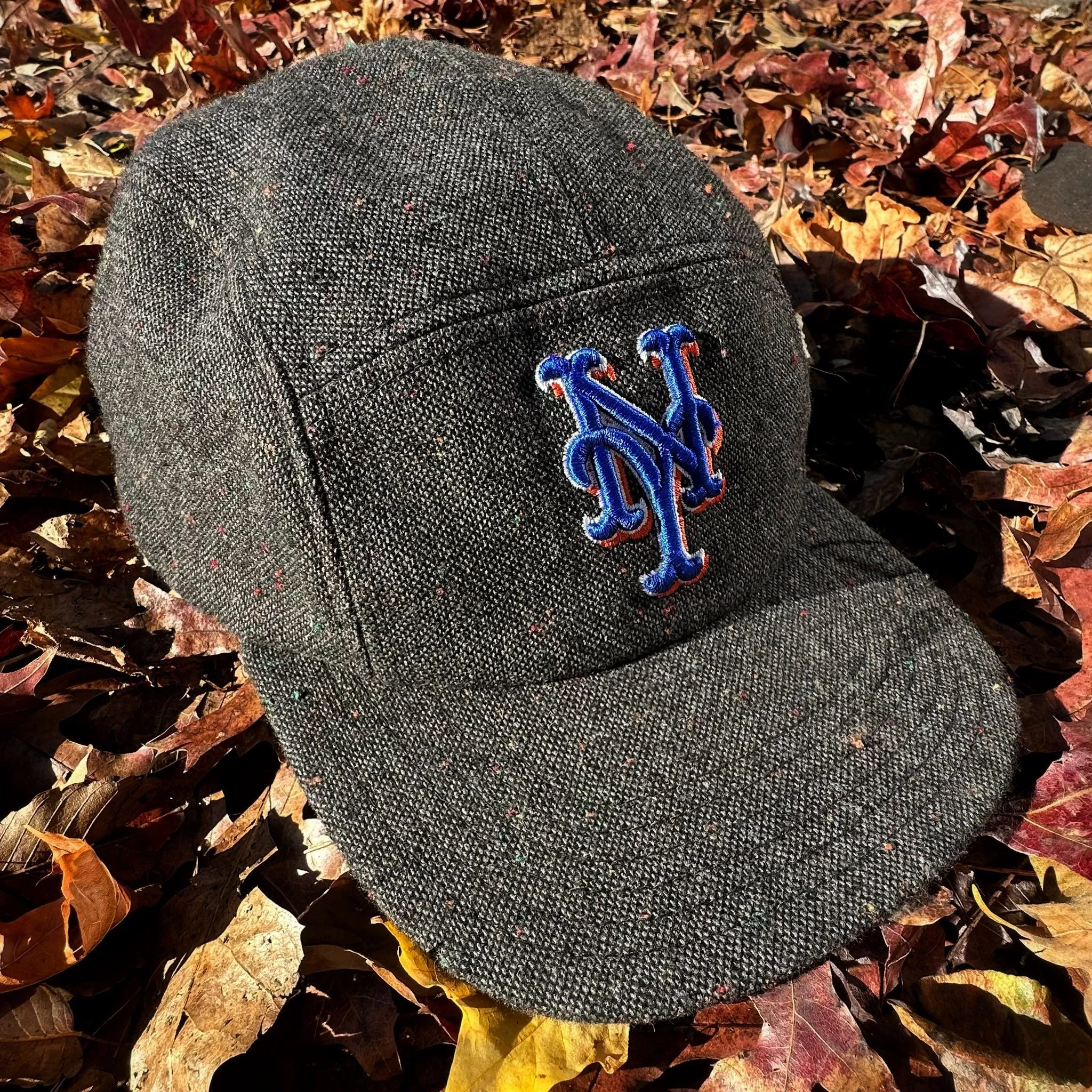 NY Mets Tweed | New Era 5 Panel Camper (Black)