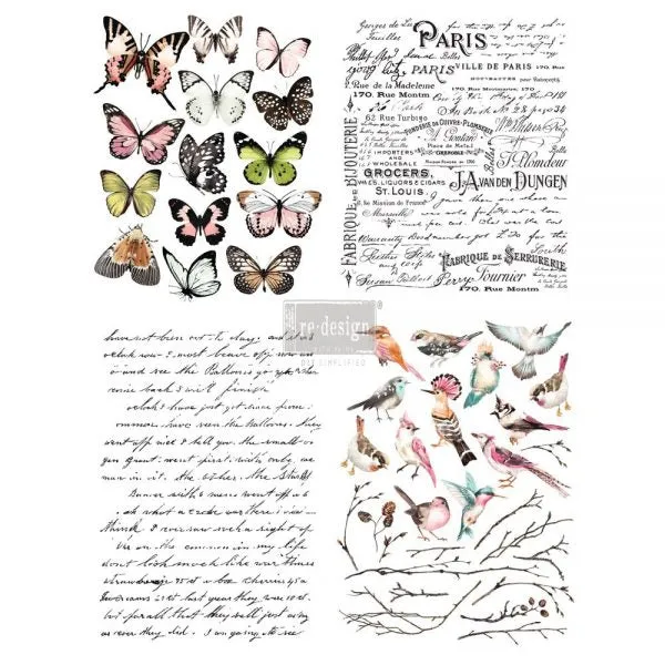 Parisian Butterfly Transfer