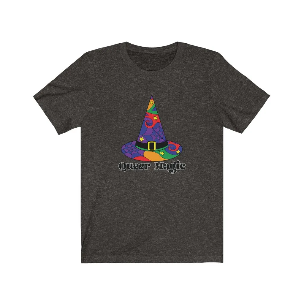 Queer Magic Pride Rainbow Witch Hat Tee - Unisex Shirt