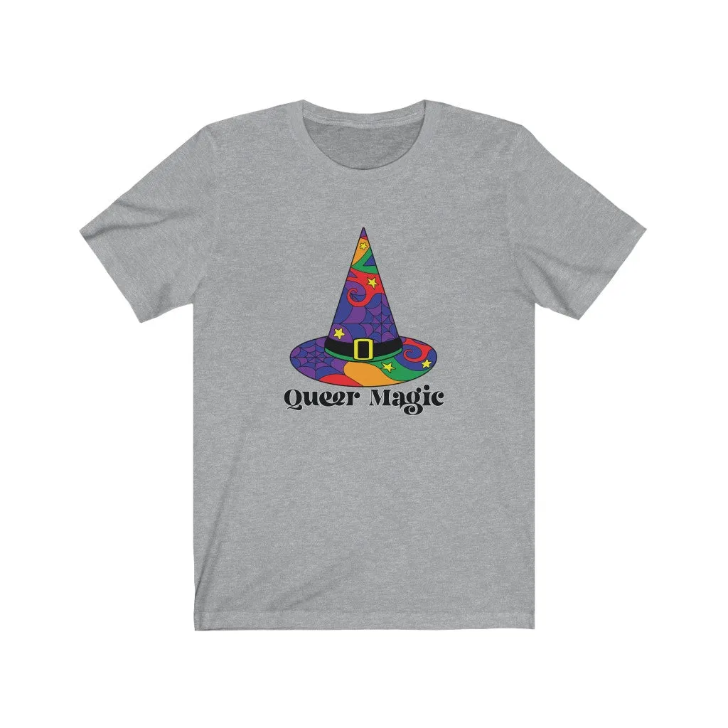 Queer Magic Pride Rainbow Witch Hat Tee - Unisex Shirt