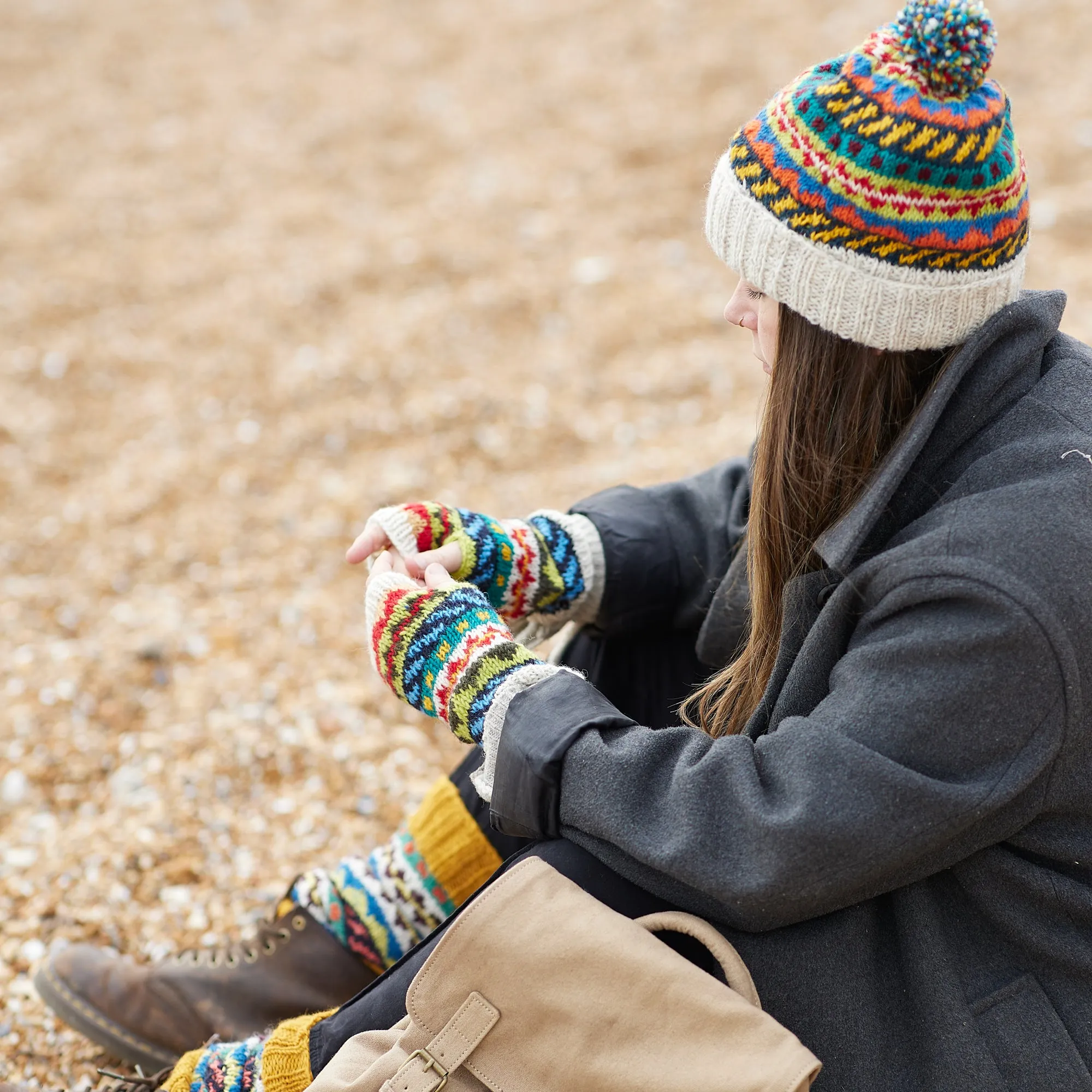 TAVAR Unisex Waste Wool Bobble Hat (WS)