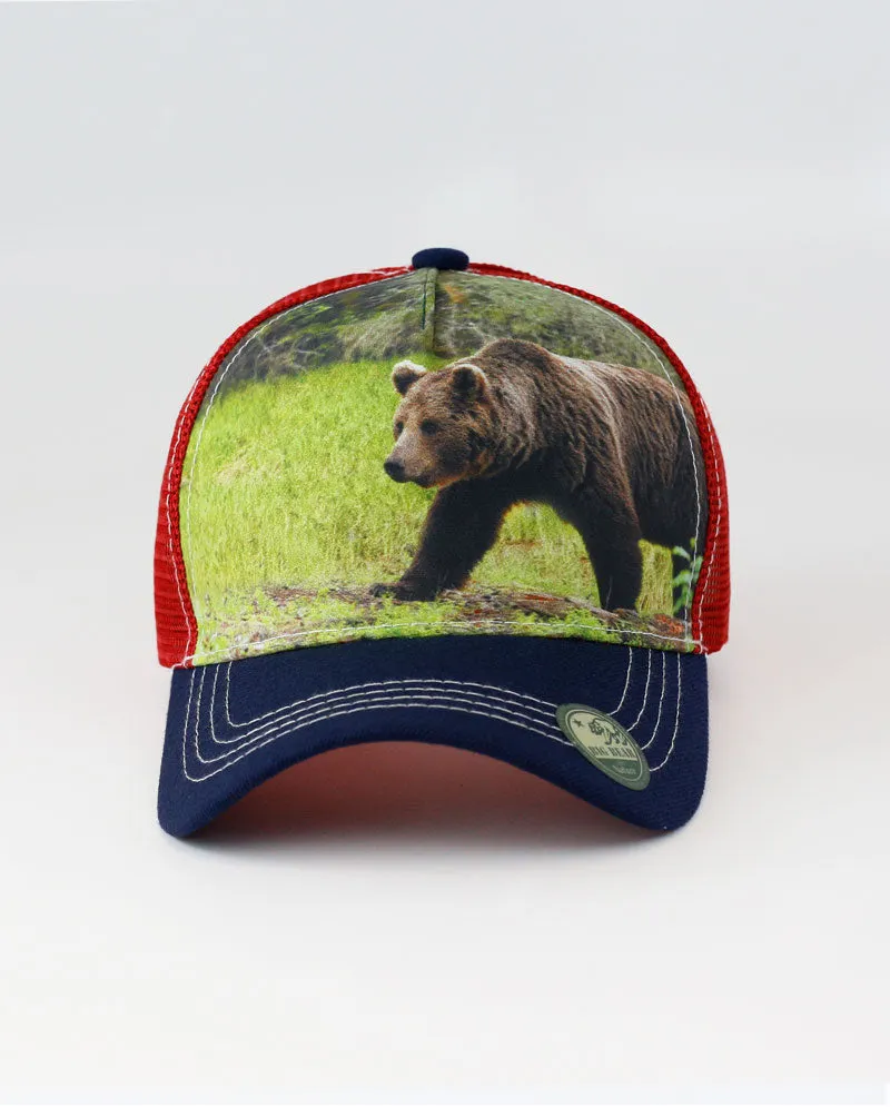 The Hat Depot - Bear Design Mesh Trucker Cap